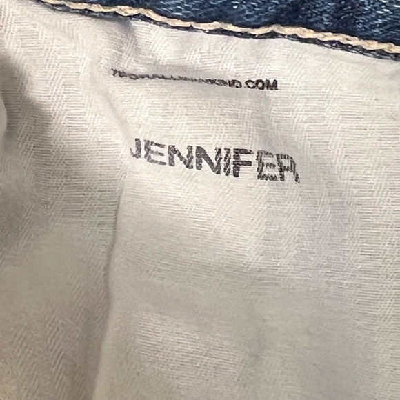 7 For All Mankind Luxe Vintage Jennifer Studded High Rise Straight Jeans Sz 27 - Picture 7 of 10